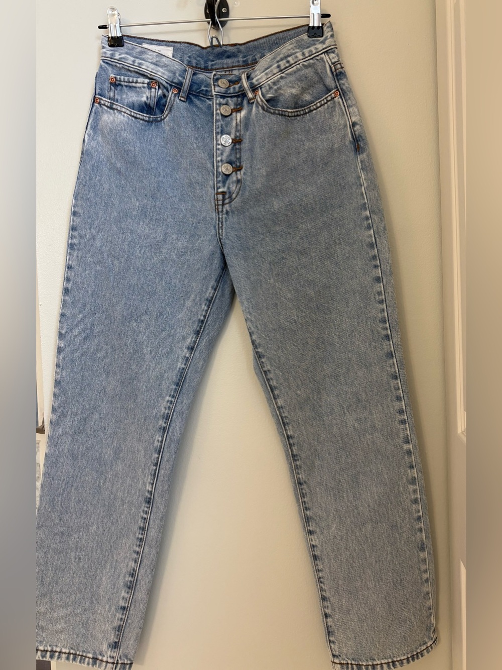 Jag Jeans Button Fly Light Blue Denim Jeans with Copper Hardware Sz:28 Cotton